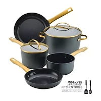 Farberware Forged Induction Ceramic Nonstick Cookware Set 9-Pc, Black