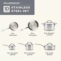 Farberware Millennium Stainless Steel 10-pc. Cookware Set