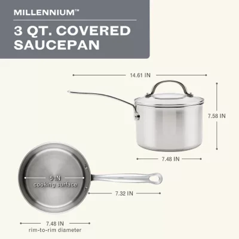 Farberware Millennium Stainless Steel 3-qt. Sauce Pan