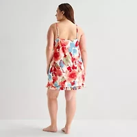 Ambrielle Womens Plus Crew Neck Chemise