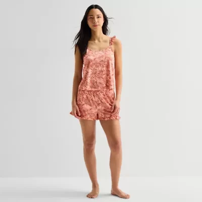 Ambrielle Womens Square Neck Sleeveless 2-pc. Pajama Sets