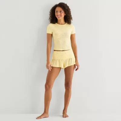 Arizona Cloud Kissed Womens Juniors Pajama Shorts