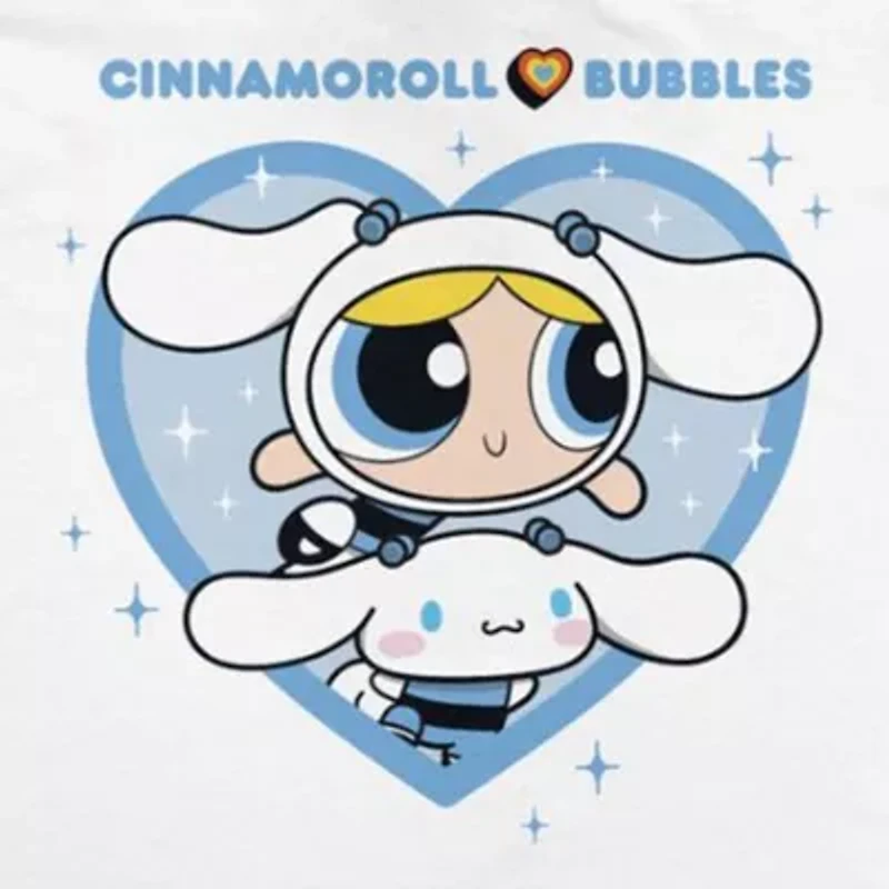 Little & Big Kid Girls V Neck Short Sleeve Regular Fit Hello Kitty Graphic T-Shirt