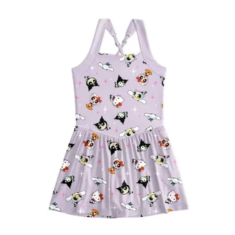 Little & Big Kid Girls Sleeveless Hello Kitty A-Line Dress