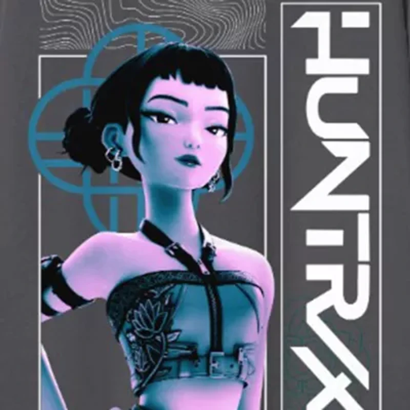 Zoey Big Kid Girls Crew Neck Short Sleeve KPop Demon Hunters Graphic T-Shirt