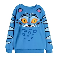 Derpy Tiger Little & Big Kid Girls Crew Neck Fleece Long Sleeve KPop Demon Hunters Sweatshirt