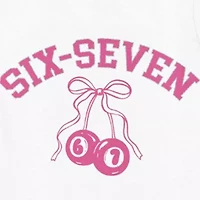 Little & Big Kid Girls Crew Neck Short Sleeve Regular Fit Graphic T-Shirt