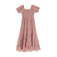 Rare Editions Big Kid Girls Short Sleeve Maxi Dress