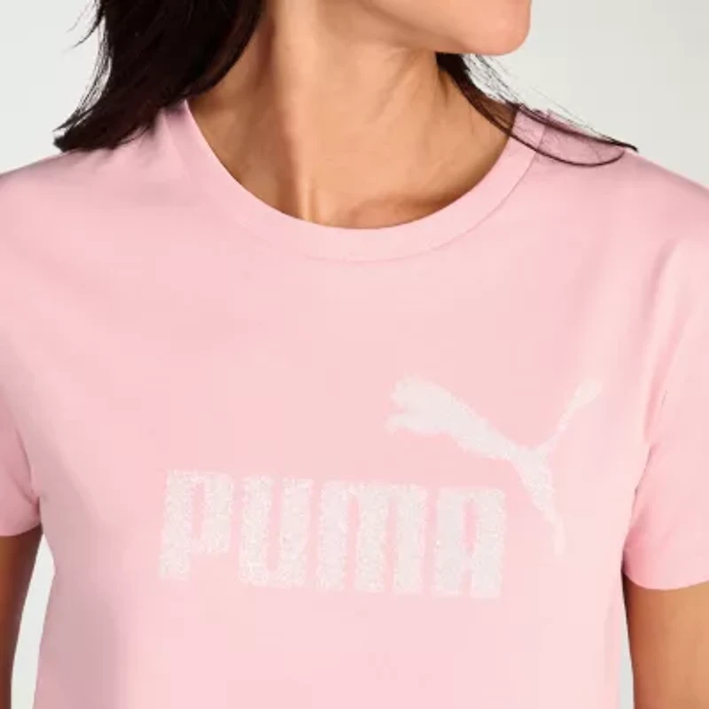 PUMA Womens Crew Neck Short Sleeve Active T-Shirt