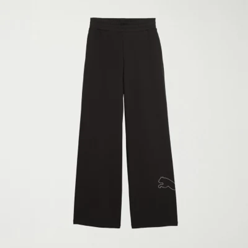 PUMA Womens Wide Leg High Rise Relaxed Fit Sweatpant
