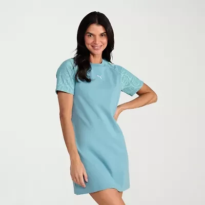 PUMA Womens Short Sleeve T-Shirt Dress