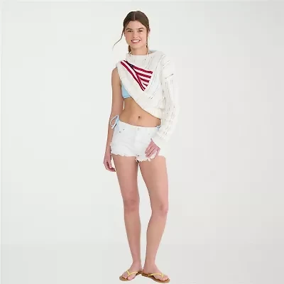 AEROPOSTALE Womens 2 1/2" Low Rise Juniors Denim Short