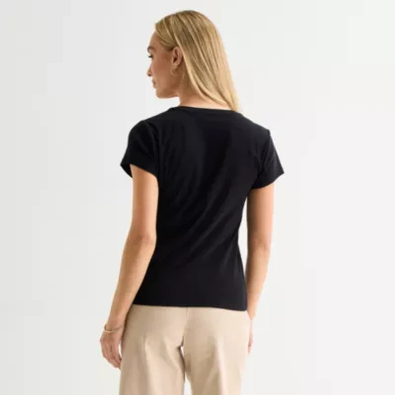 Liz Claiborne Womens Tall V Neck T-Shirt