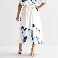 Worthington Womens Tall Long Flared Skirt