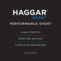 Haggar Sport Performance Mens 7" Stretch Fabric Chino Short