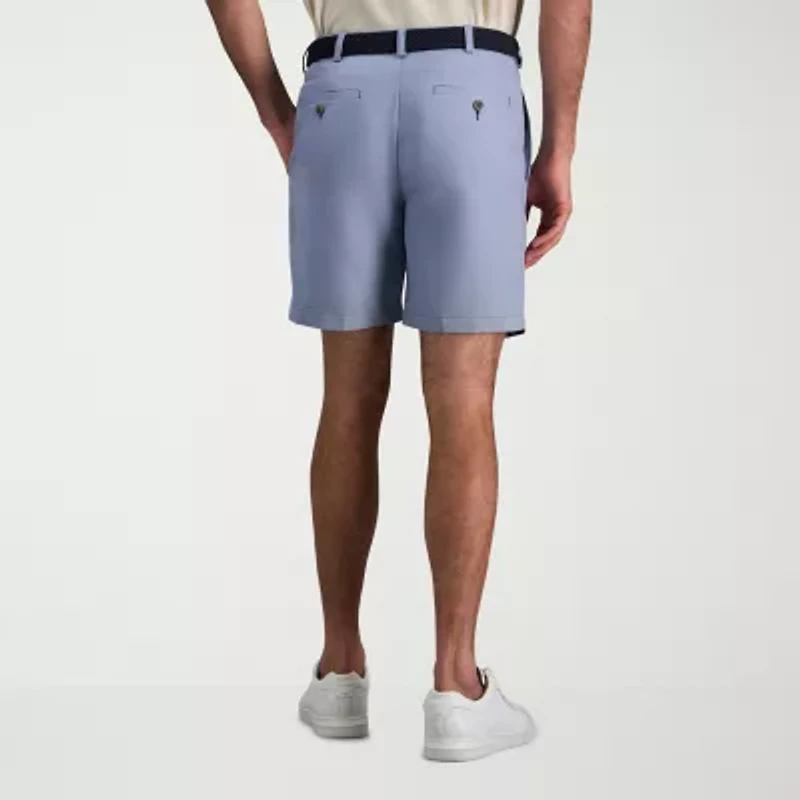 Haggar Cool 18 Pro Mens 7" Mid Rise Moisture Wicking 1 Pair Golf Short