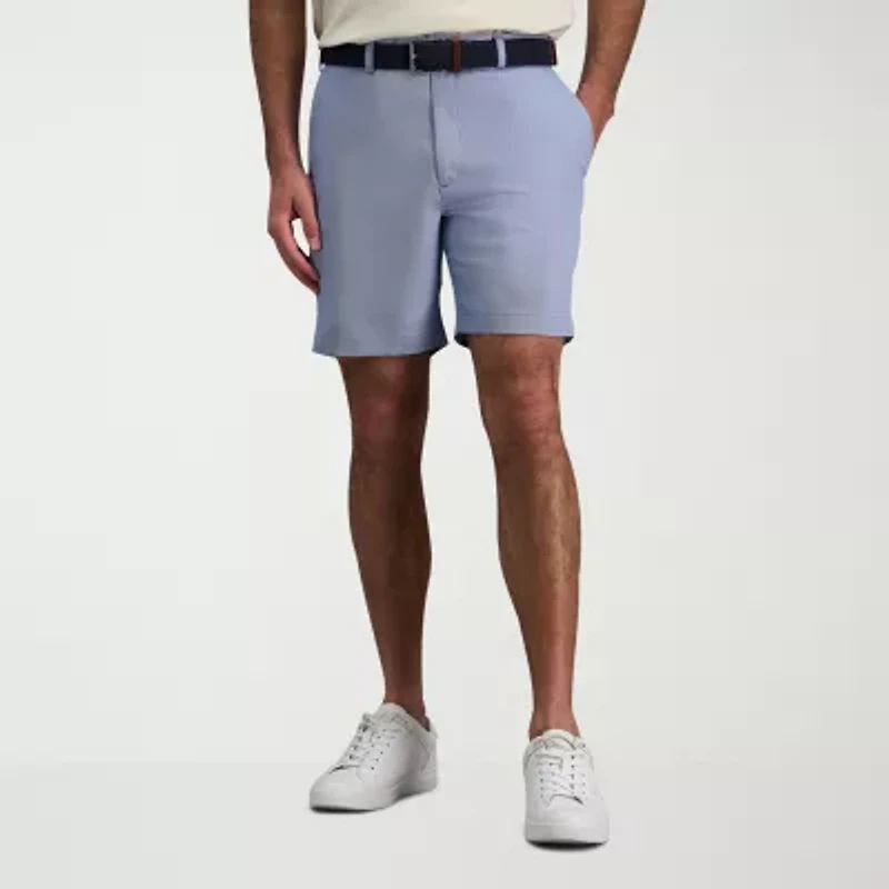 Haggar Cool 18 Pro Mens 7" Mid Rise Moisture Wicking 1 Pair Golf Short