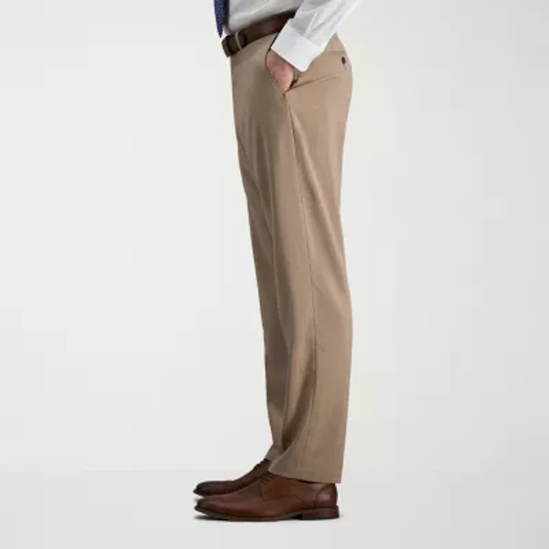 Haggar Smart Wash Mens Plaid Stretch Fabric Classic Fit Flat Front Suit Pant