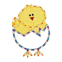 Northlight 17" Lighted Hatching Baby Chick In Egg Easter Window Decor