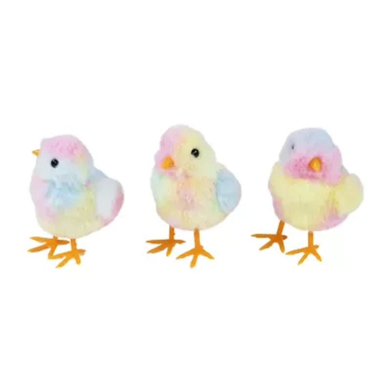 Northlight 4" Tie Dye Plush Chick Easter Figurine