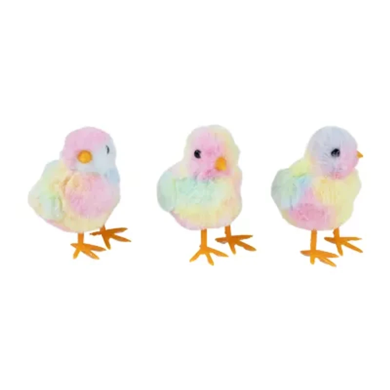 Northlight 4" Tie Dye Plush Chick Easter Figurine