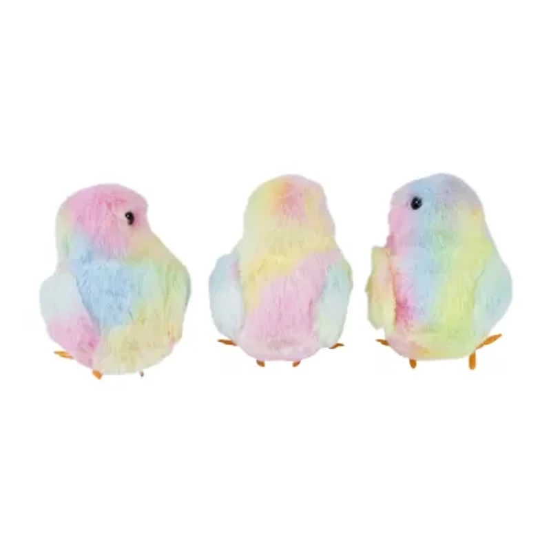 Northlight 4" Tie Dye Plush Chick Easter Figurine