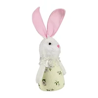 Northlight 11" Yellow Spring Floral Bunny Easter Figurine