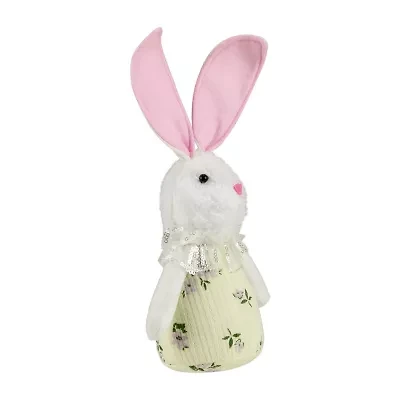 Northlight 11" Yellow Spring Floral Bunny Easter Figurine