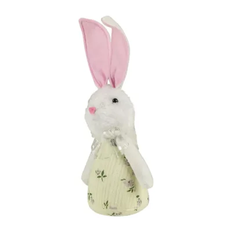 Northlight 11" Yellow Spring Floral Bunny Easter Figurine