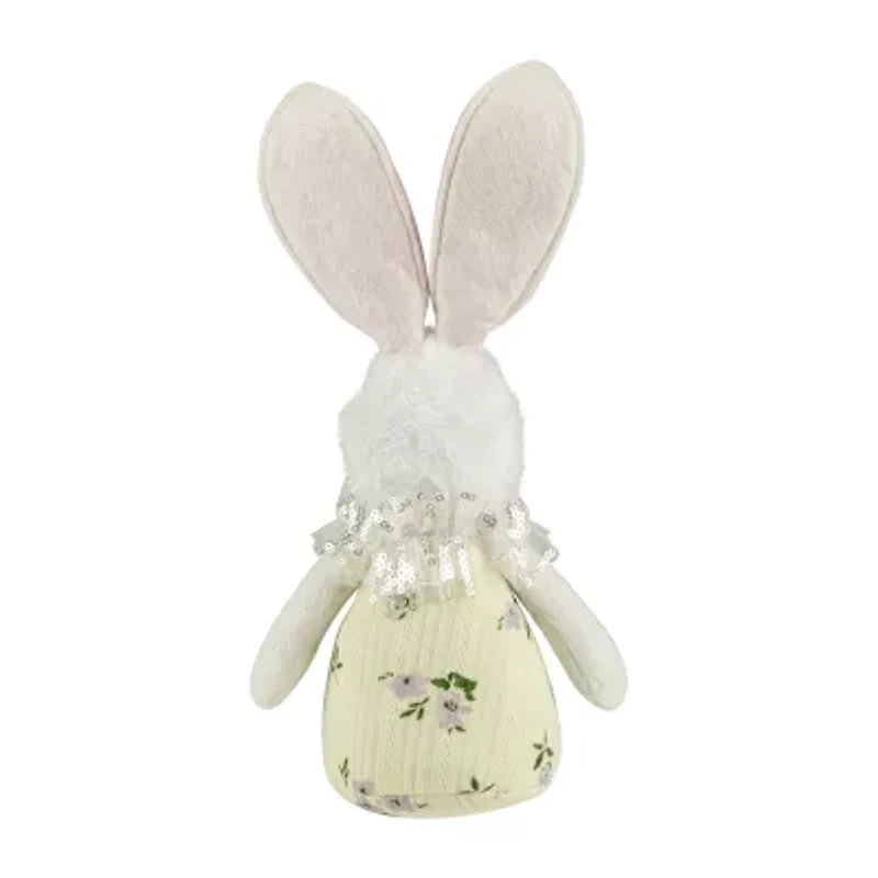 Northlight 11" Yellow Spring Floral Bunny Easter Figurine