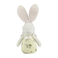 Northlight 11" Yellow Spring Floral Bunny Easter Figurine