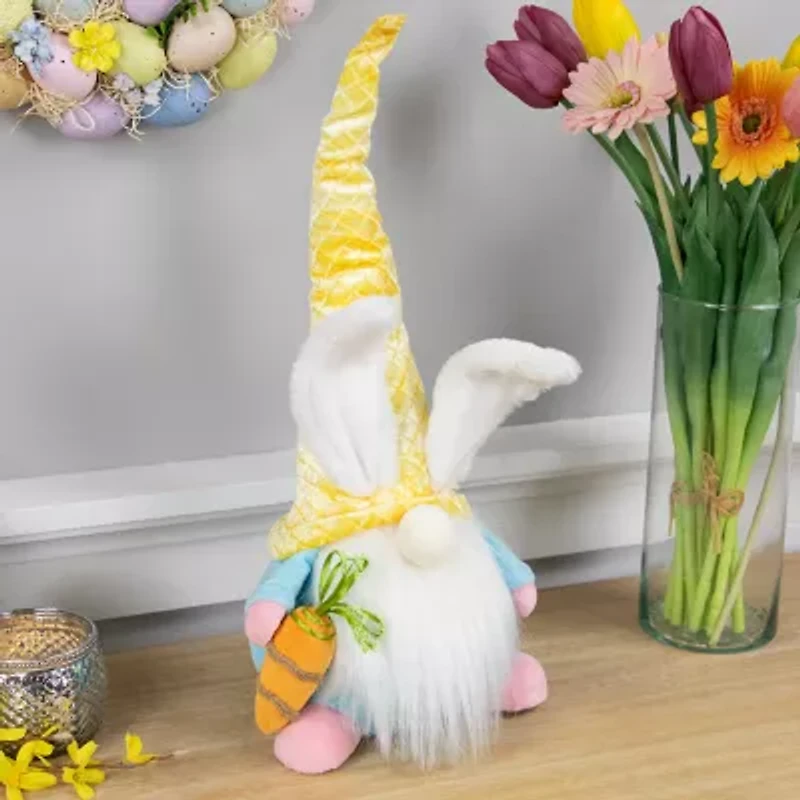 Northlight 19" Yellow And Blue Gnome With Bunny Ears Easter Gnome