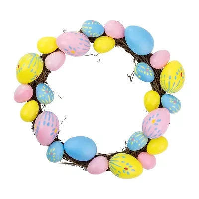 Northlight 10" Pastel Egg Spring Grapevine Wreath