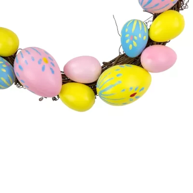 Northlight 10" Pastel Egg Spring Grapevine Wreath