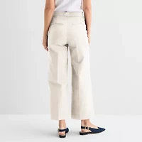 Liz Claiborne Womens Wide Leg Mid Rise Trouser