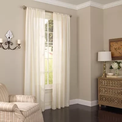Eclipse Chelsea Rod Pocket Sheer Single Curtain Panel