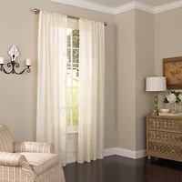 Eclipse Chelsea Rod Pocket Sheer Single Curtain Panel