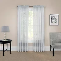 Eclipse Victoria Voile Rod Pocket Sheer Set of 2 Curtain Panel