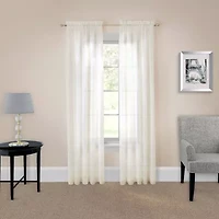 Eclipse Victoria Voile Rod Pocket Sheer Set of 2 Curtain Panel