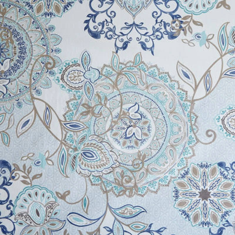 Madison Park Loleta Cotton Printed Shower Curtain