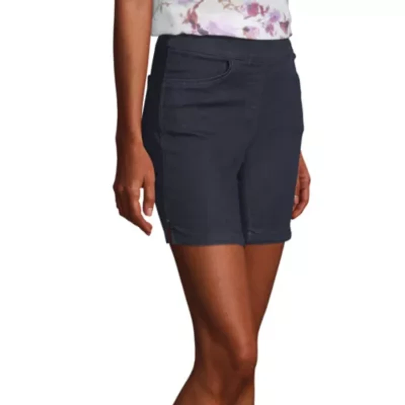 Liz Claiborne Womens Mid Rise Stretch Fabric Pull-On Short