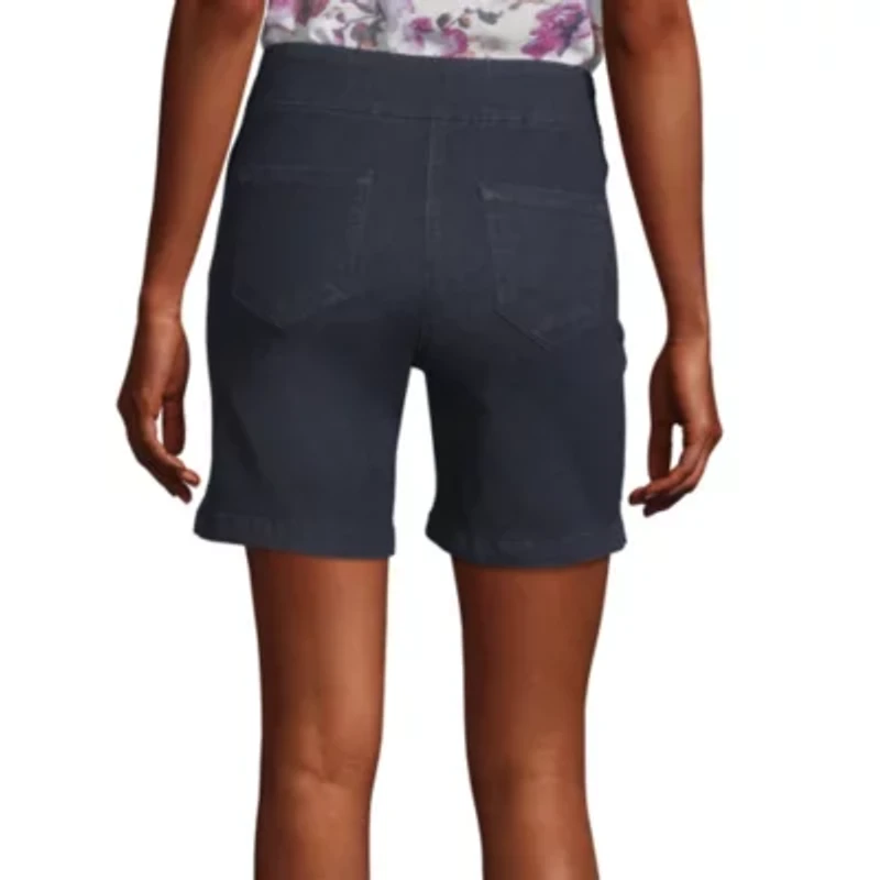 Liz Claiborne Womens Mid Rise Stretch Fabric Pull-On Short