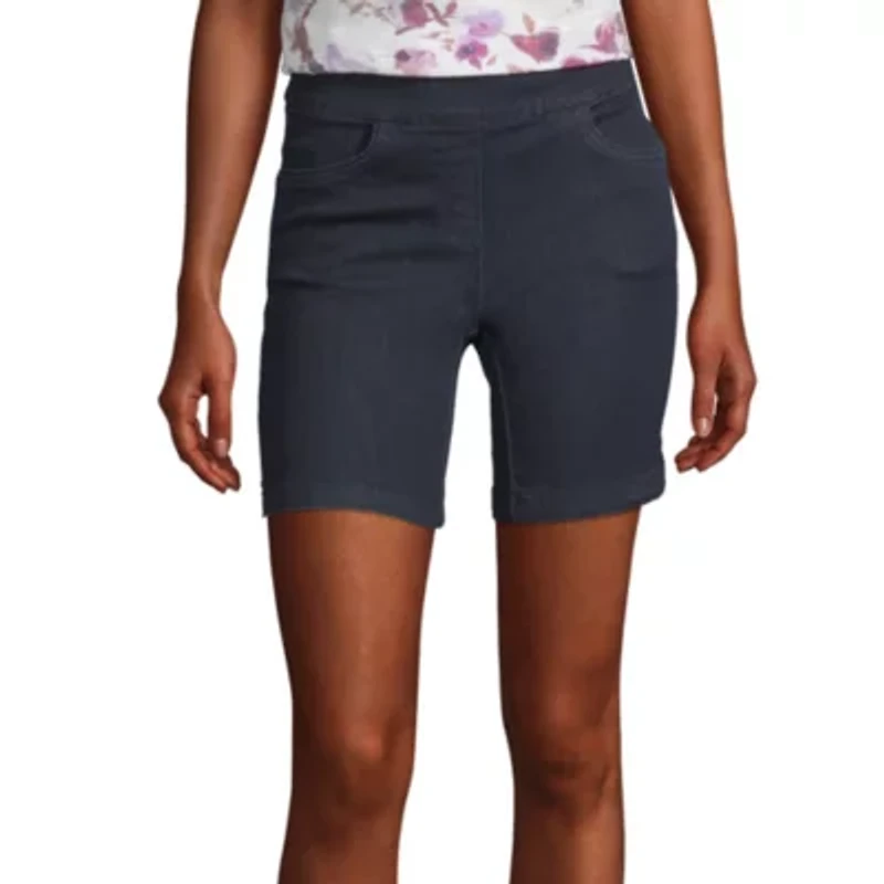 Liz Claiborne Womens Mid Rise Stretch Fabric Pull-On Short