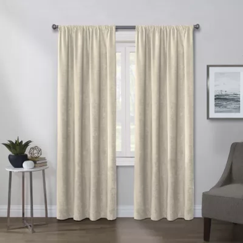 Regal Home Chenille Rod Pocket Light-Filtering Single Curtain Panel