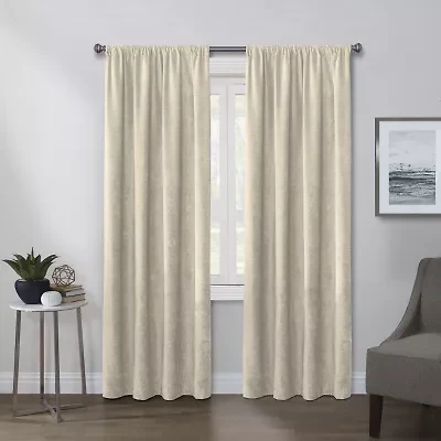 Regal Home Chenille Rod Pocket Light-Filtering Single Curtain Panel