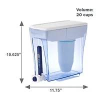 ZeroWater 20 Cup Ready Pour Water Filter Pitcher