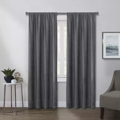 Regal Home Chenille Rod Pocket Light-Filtering Single Curtain Panel