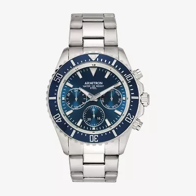 Armitron All Sport Mens Silver Tone Stainless Steel Bracelet Watch 20/5351nvsv
