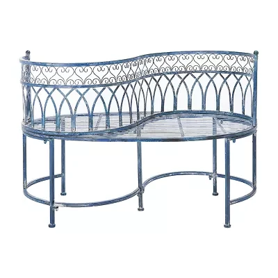 Lara Scroll Iron Kissing Bench