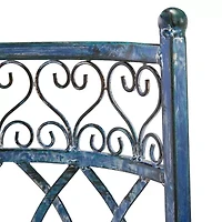 Lara Scroll Iron Kissing Bench